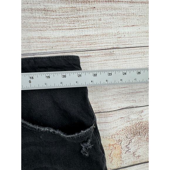 BDG Stretch High-Rise Flare Jeans Mens 39 Black Gray Medium Wash Distressed - Picture 11 of 12